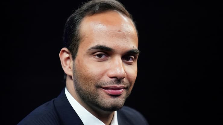 George Papadopoulos, a former member of the foreign policy panel to Donald Trump’s 2016 presidential campaign, poses for a photo before a TV interview in New York, New York, U.S., March 26, 2019.